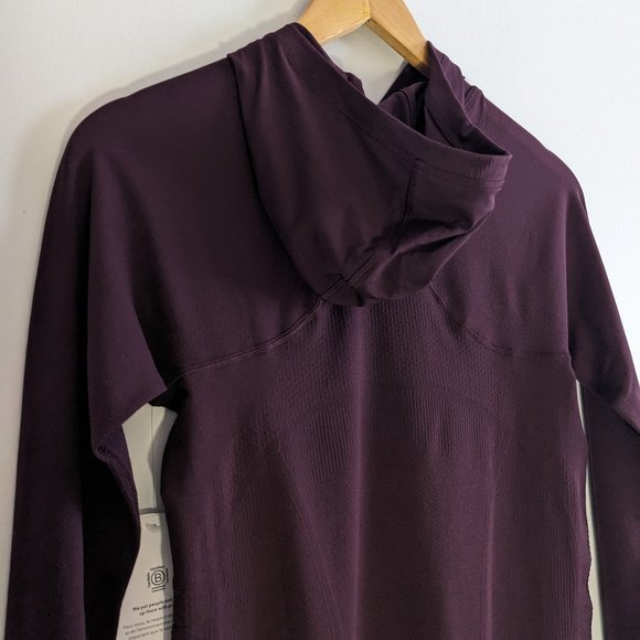 NWT Athleta Momentum Seamless Hoodie, Spiced Cabernet, Small - Picture 9 of 14